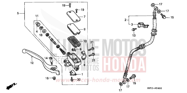 VORDERRADBREMSE von CB1300 Super Bold'or ABS FIGHTING RED (R134) von 1994